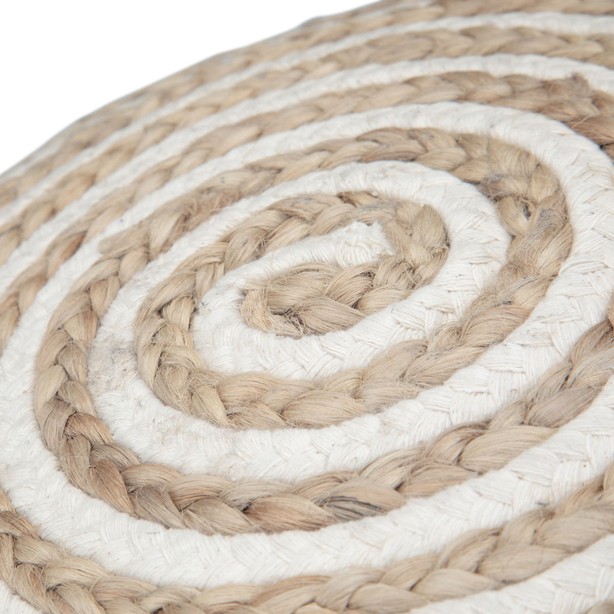 Yolanda - Round Pouf - Natural by Simpli-Home | Bel Furniture