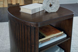 Korestone - Dark Brown - Square End Table by Signature Design by Ashley® | Bel Furniture