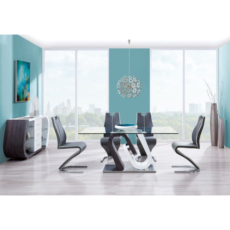 Anne - Dining Table - White / Gray - view 4