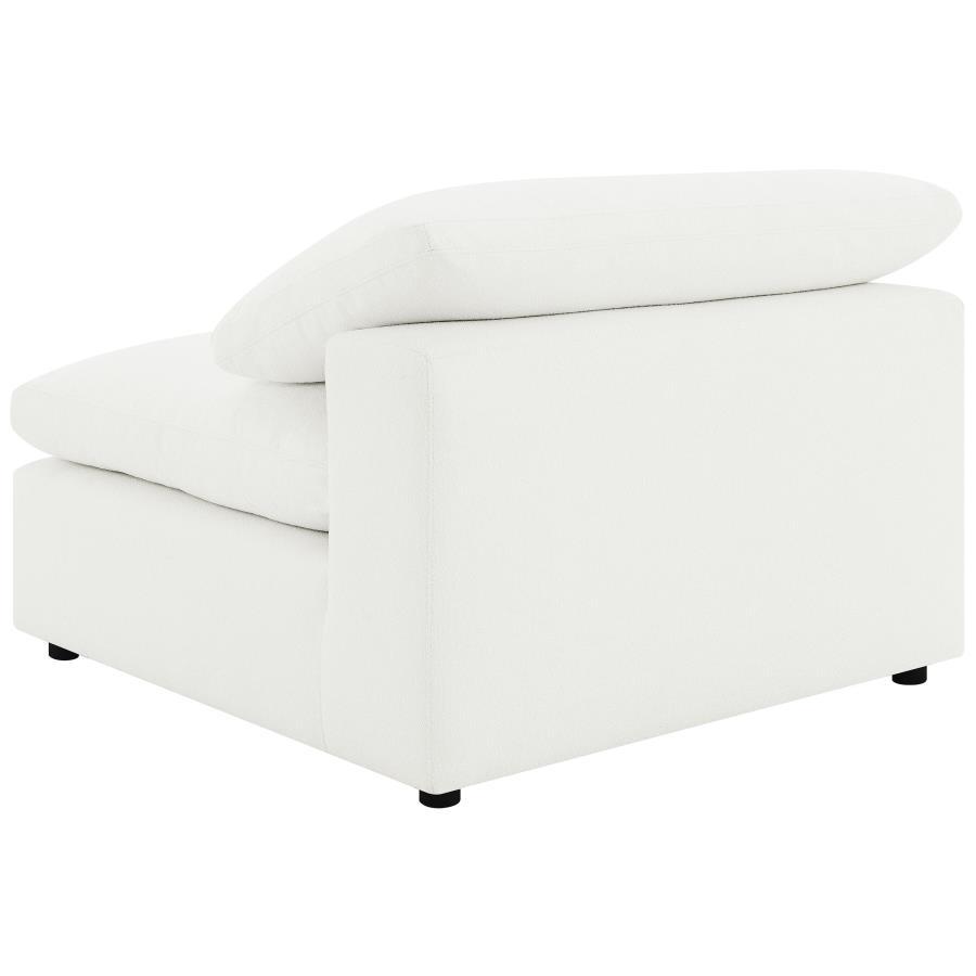 Raleigh - Boucle Upholstered Armless Chair - Ivory by Coaster Fine Furniture | Bel Furniture