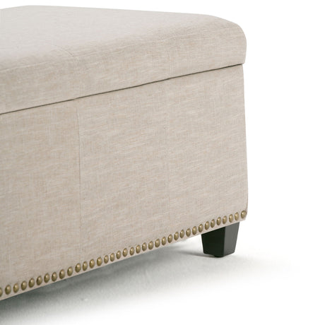 Kingsley - Upholstered Large Storage Ottoman - view 14