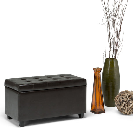 Cosmopolitan - Storage Ottoman Bench With Open Bottom - Tanners Brown - view 4