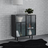 Dalia - 2 Door Accent Storage Cabinet With Shelving - Black by Coaster Fine Furniture | Bel Furniture