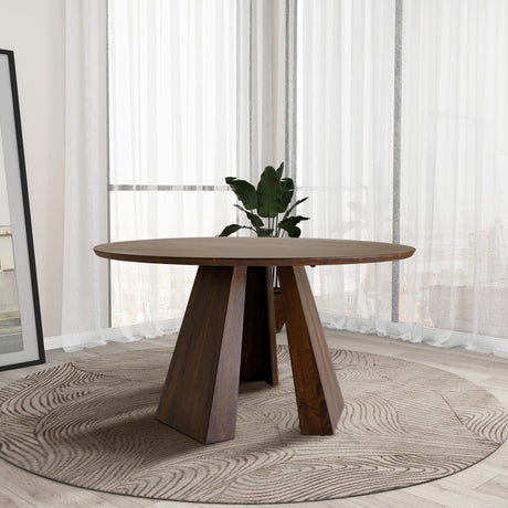 Bolton - Round Dining Table - Walnut by Ashcroft Furniture | Bel Furniture