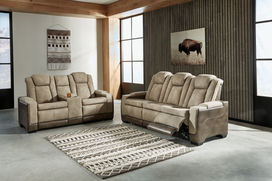 Next-Gen Durapella - Power Reclinering Living Room Set Beige 2 Pc. - Power Sofa, Loveseat by Signature Design by Ashley® | Bel Furniture