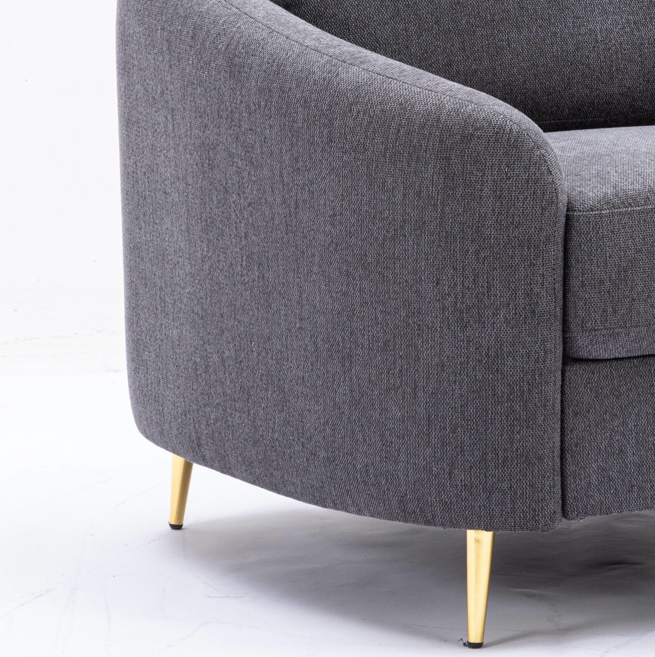 Yuina - Linen Chair - Gray