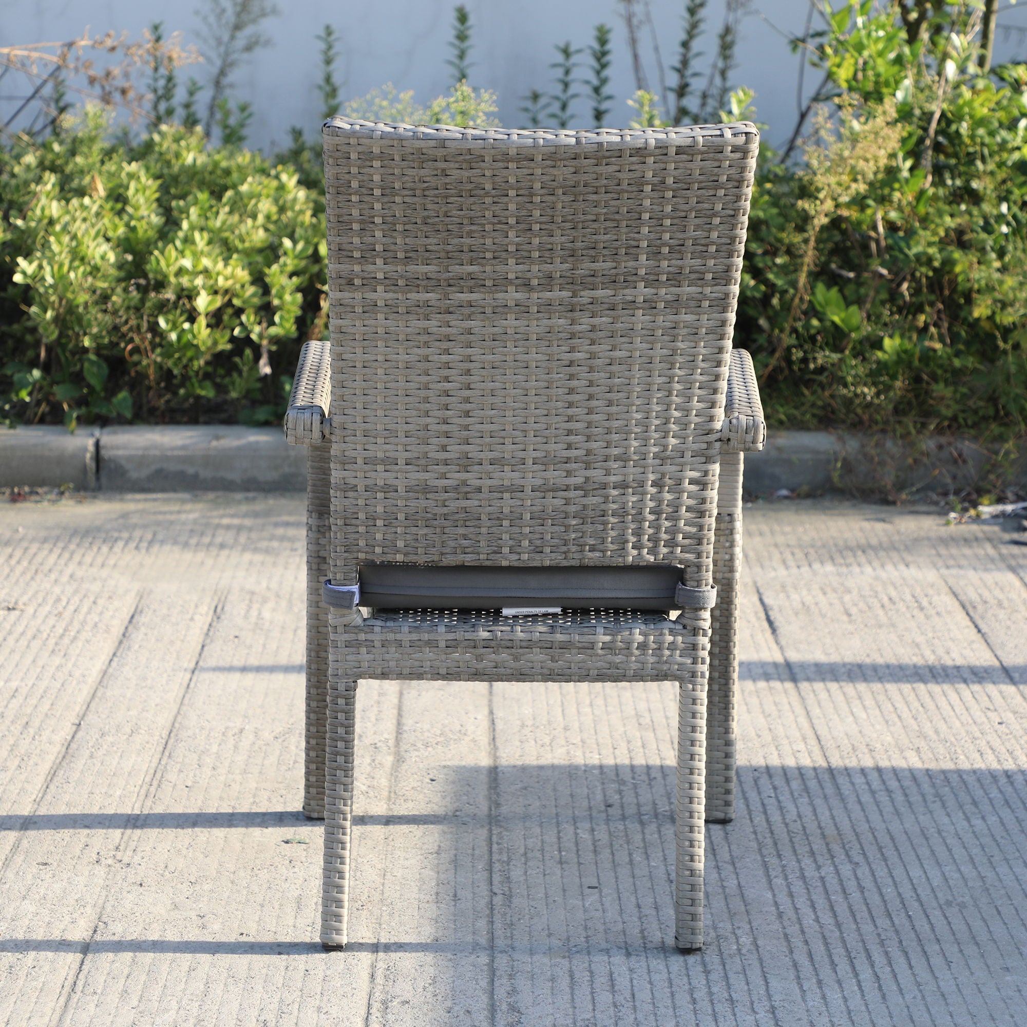 Balcones - Outdoor Wicker Dining Chairs With Cushions (Set of 8)