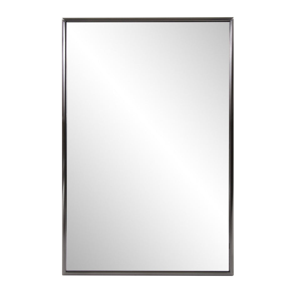 Rectangular Wall Mirror - Brushed Titanium