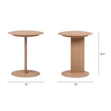 Mode - Leatherette Round C-Shaped Sofa Side Table - Saddle Brown by Jennifer Taylor Home | Bel Furniture