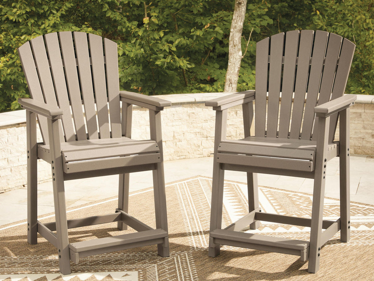Seacliff Beach - Barstool (Set of 2) - Medium Brown - view 5