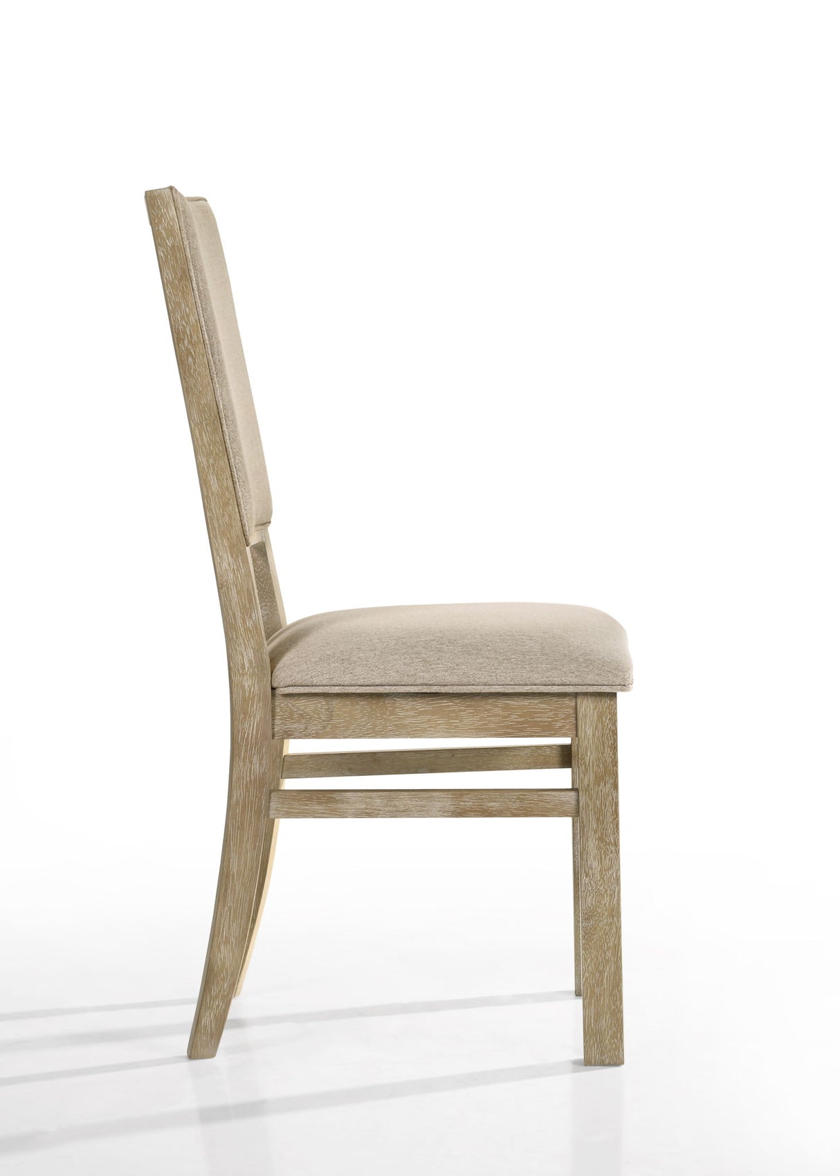 Brutus - Wide Contemporary Fabric Dining Chair (Set of 2) - Reclaimed Wheat by Lilola Home | Bel Furniture