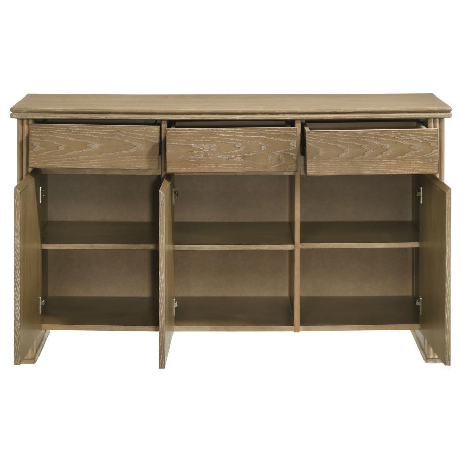 Adina - 2-Door Sideboard Server - Distressed Light Brown by Coaster Fine Furniture | Bel Furniture