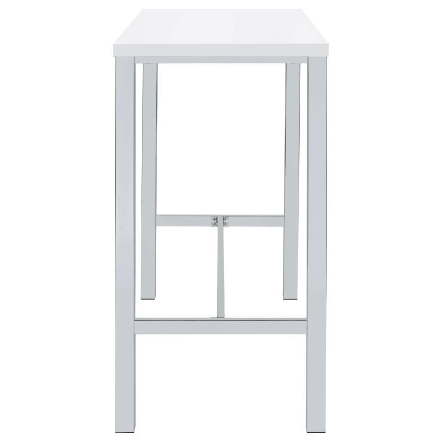 Natividad - 5 Piece Pub Height Bar Table Set - White High Gloss by CoasterEveryday | Bel Furniture