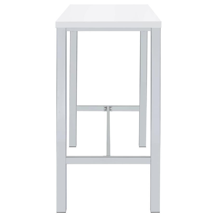 Natividad - 5 Piece Pub Height Bar Table Set - White High Gloss