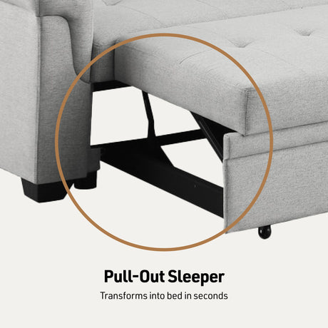 Lucca - Reversible Sleeper Sectional Sofa With Storage Chaise - view 22