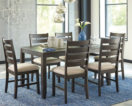 Rokane - Brown - Dining Room Table Set (Set of 7) by Signature Design by Ashley® | Bel Furniture