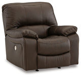 Leesworth - Rocker Recliner Dark Brown Power Reclining by Signature Design by Ashley® | Bel Furniture
