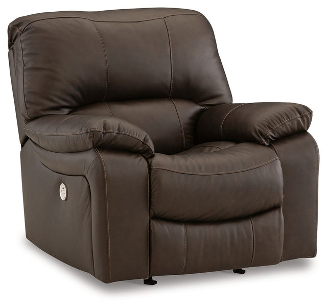 Leesworth - Rocker Recliner Dark Brown Power Reclining by Signature Design by Ashley® | Bel Furniture