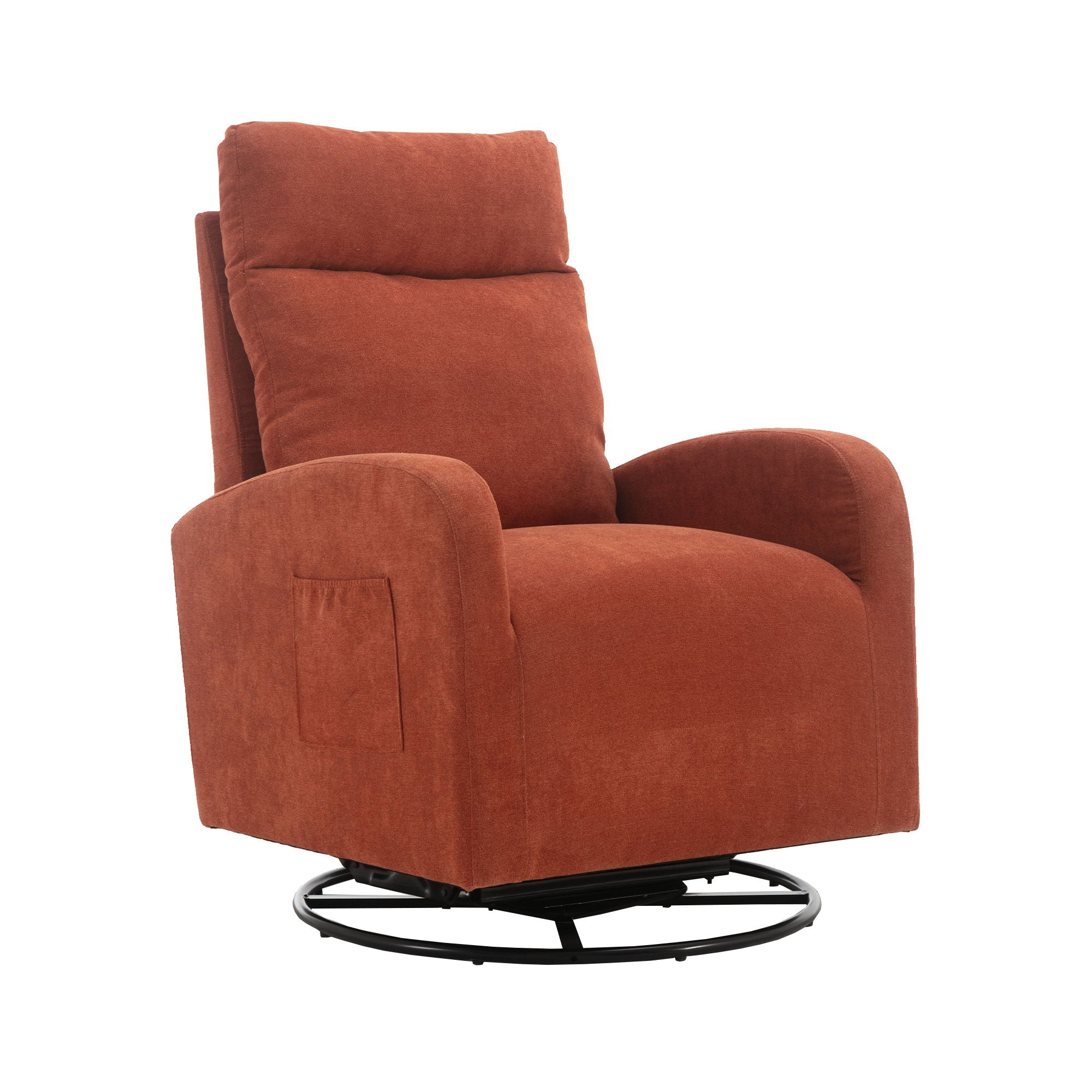 Jiada - Upholstered Swivel Glider Rocking Chair For Nursery Modern Style One Left Bag