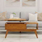 Draper - Lift Top Coffee Table - Teak by Simpli-Home | Bel Furniture