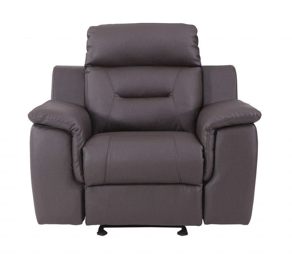 Fascinating Leather Reclining Chair - Brown