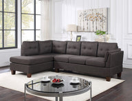 Dalia - Linen Modern Sectional Sofa With Chaise by Lilola Home | Bel Furniture