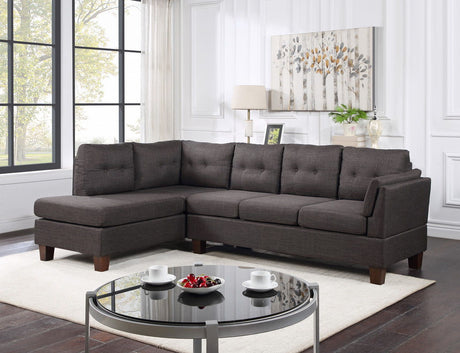 Dalia - Linen Modern Sectional Sofa With Chaise by Lilola Home | Bel Furniture