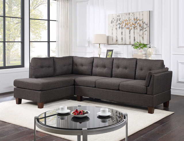 Dalia - Linen Modern Sectional Sofa With Chaise by Lilola Home | Bel Furniture