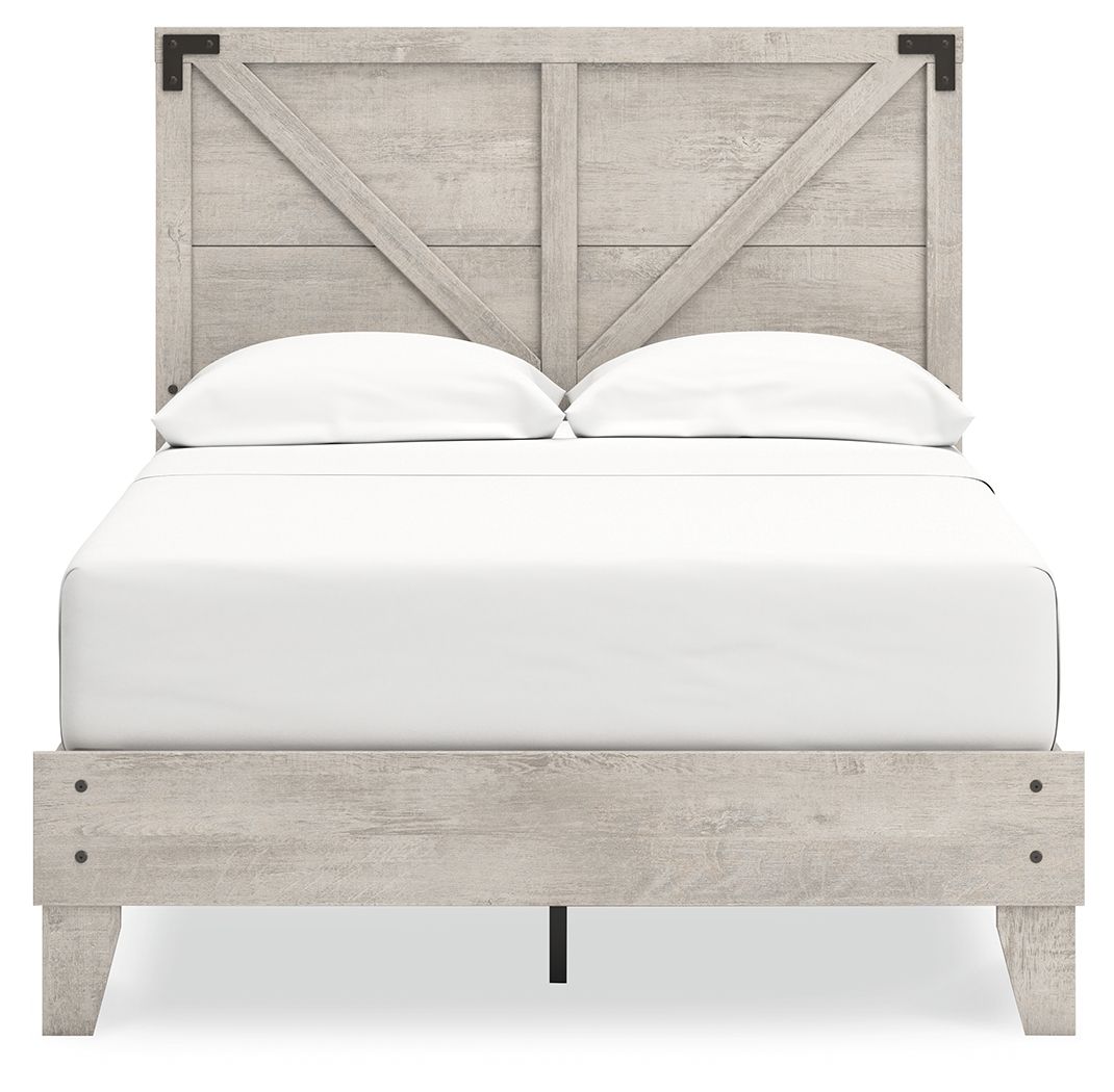 Shawburn - Platform Bed With Crossbuck Panel Headboard by Signature Design by Ashley® | Bel Furniture