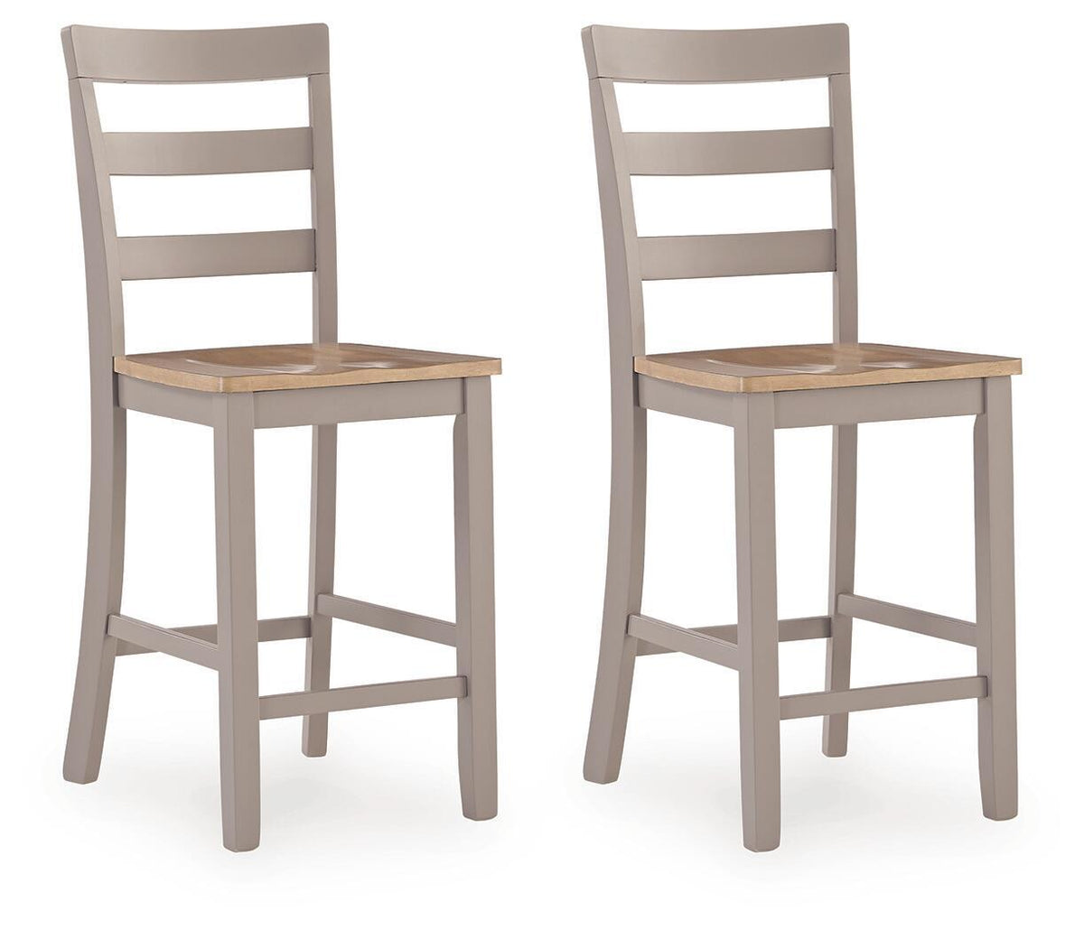 Harperfeld Barstool (Set of 2) Natural and Gray