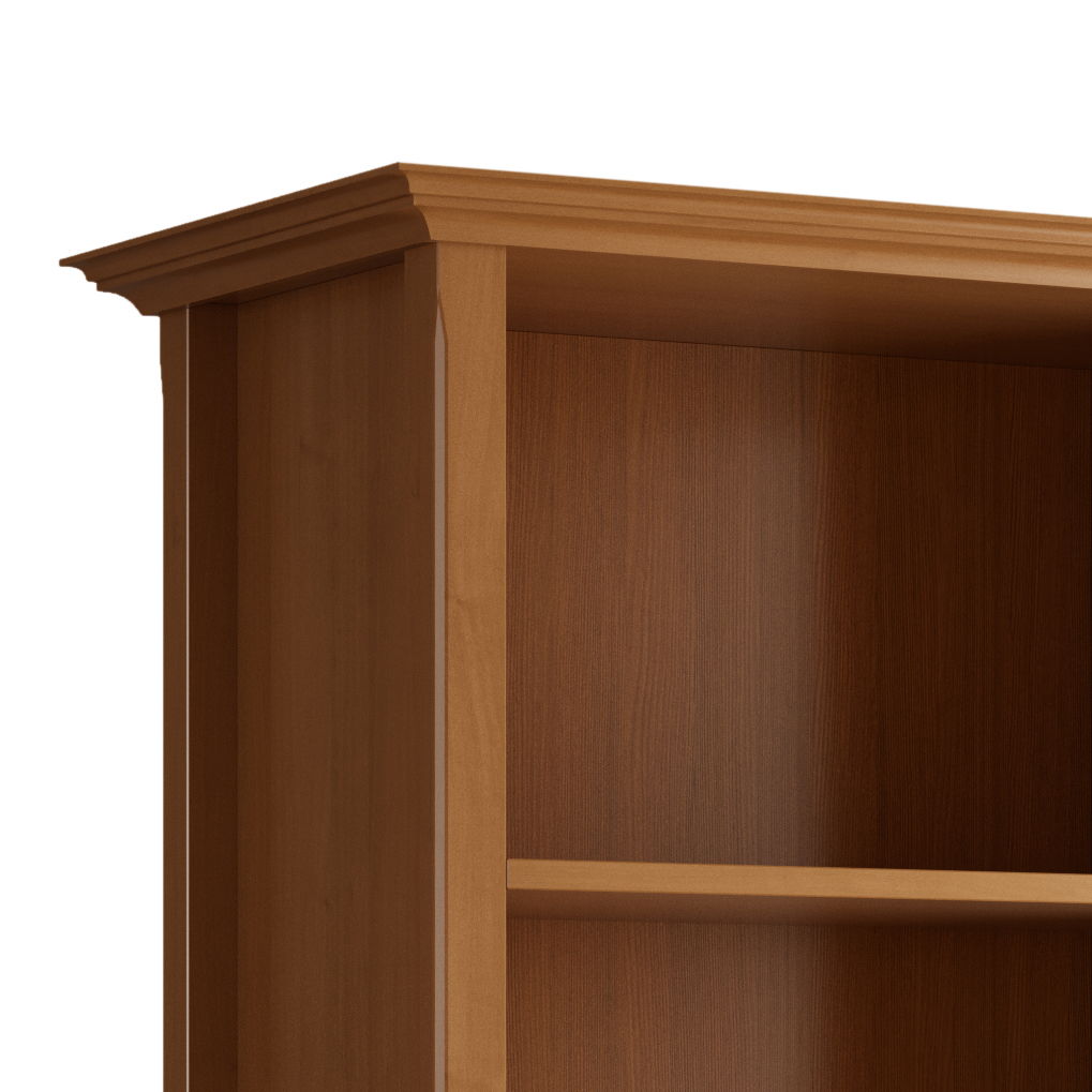 Amherst - 5 Shelf Bookcase - Light Golden Brown by Simpli-Home | Bel Furniture