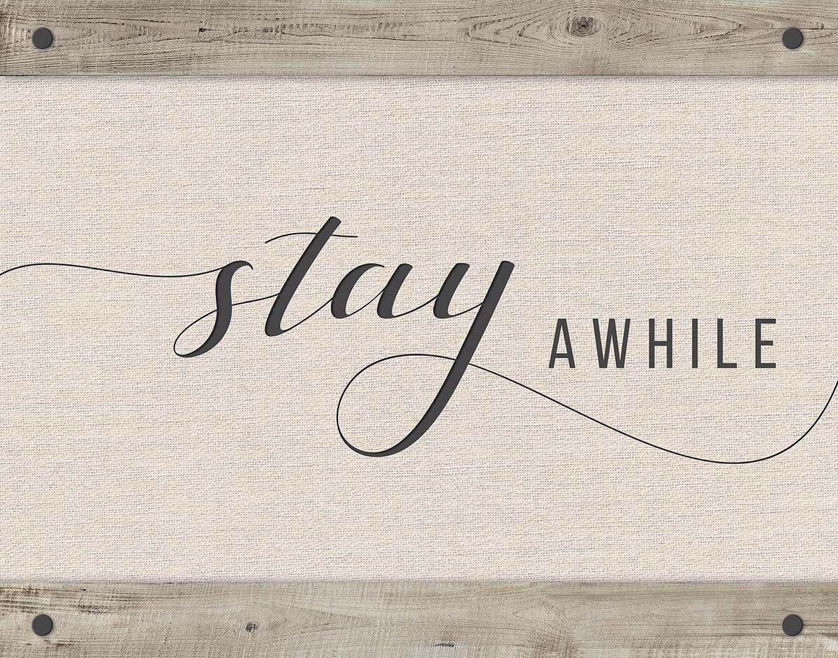 Stay Awhile By Amanda Murray (Framed) (Small) - Pearl Silver