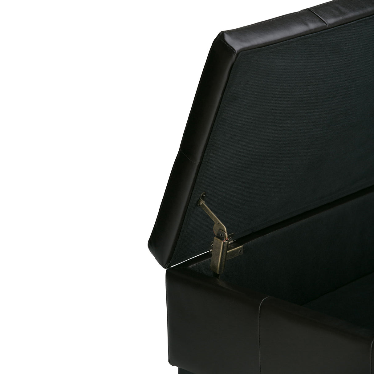 Dover - Square Coffee Table Storage Ottoman - Tanners Brown by Simpli-Home | Bel Furniture