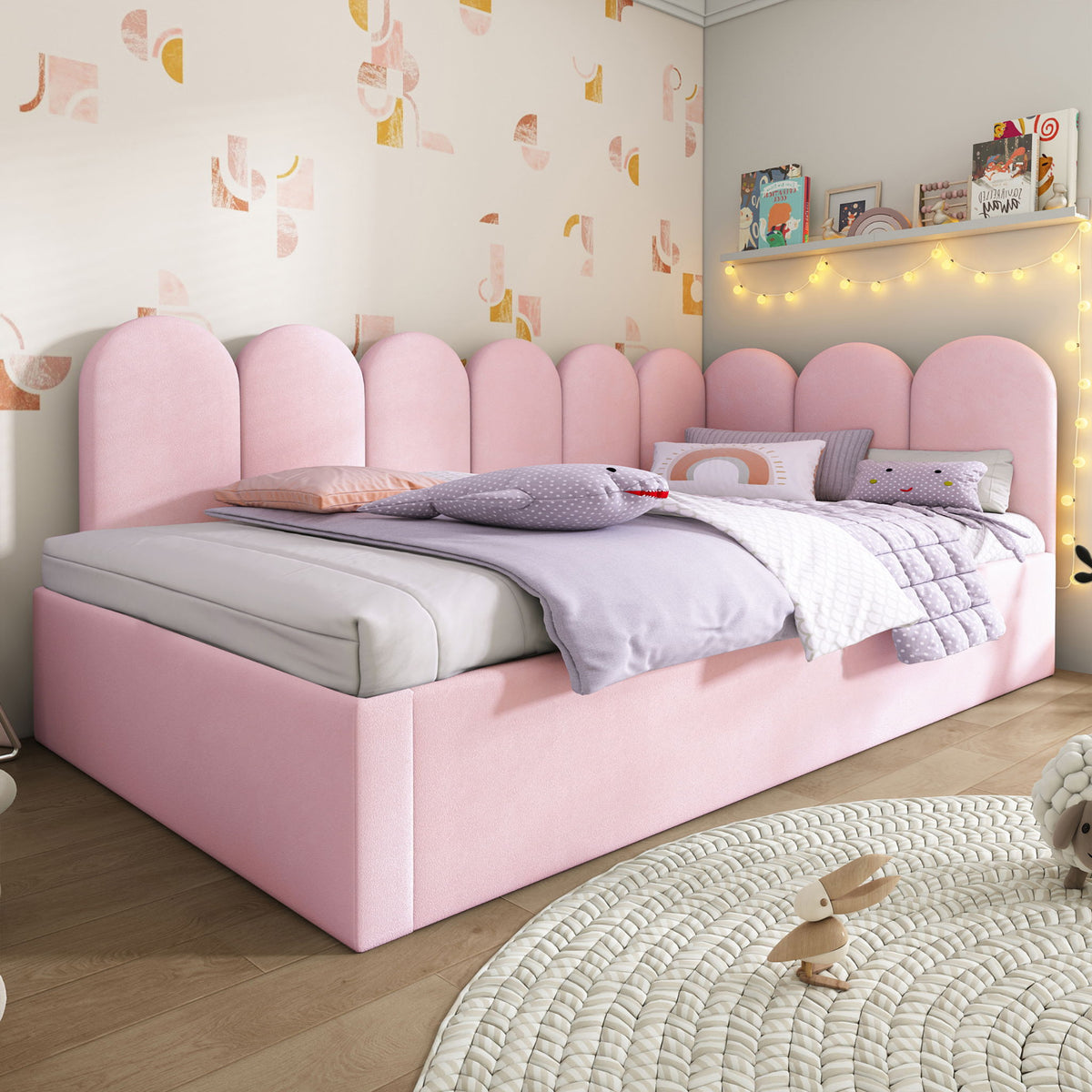 Upholstered Daybed With Pull-Out Bed