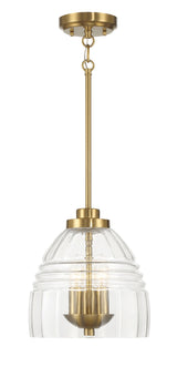 Ember - 3 Candle Lights Chain Pendant - Clear / Gold by Ashcroft Furniture | Bel Furniture