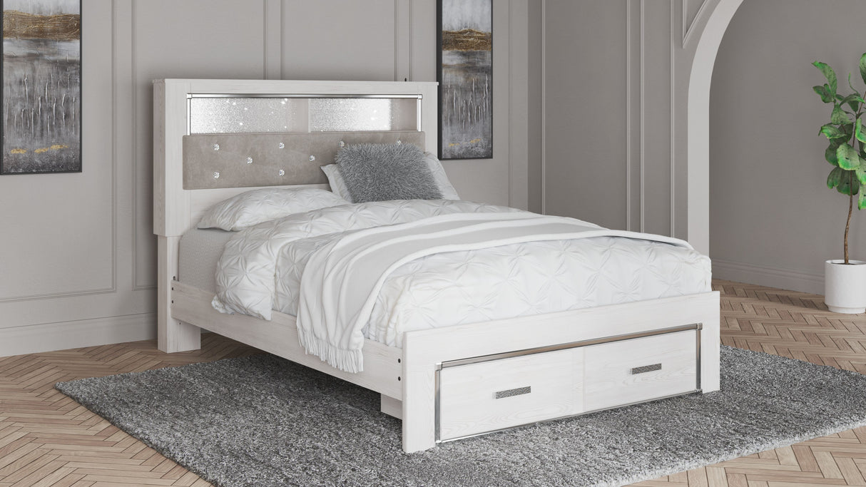 Altyra - Bookcase Bed White Queen Footboard Storage by Signature Design by Ashley® | Bel Furniture