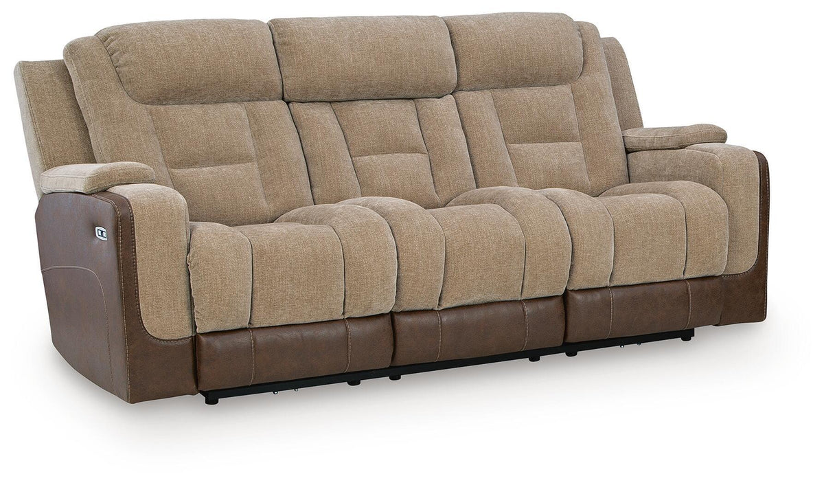 Mixed Motion Power Reclining Sofa With Adjustable Headrest