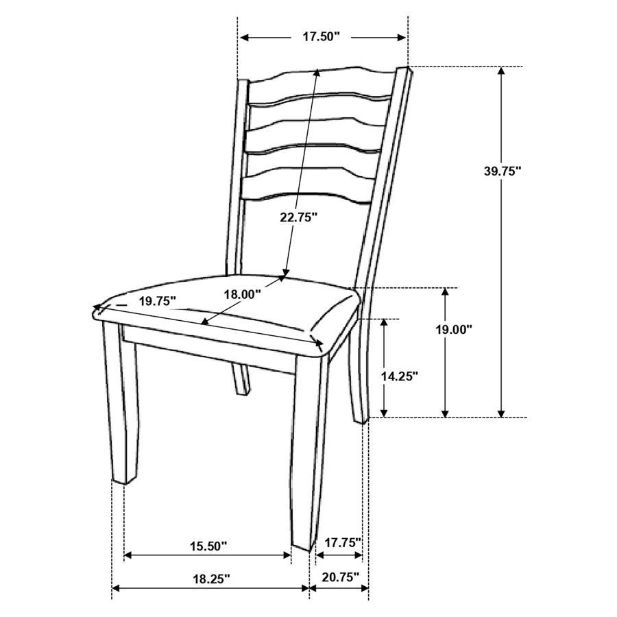 Ronnie - Wood Dining Side Chair (Set of 2) - Rustic Cream