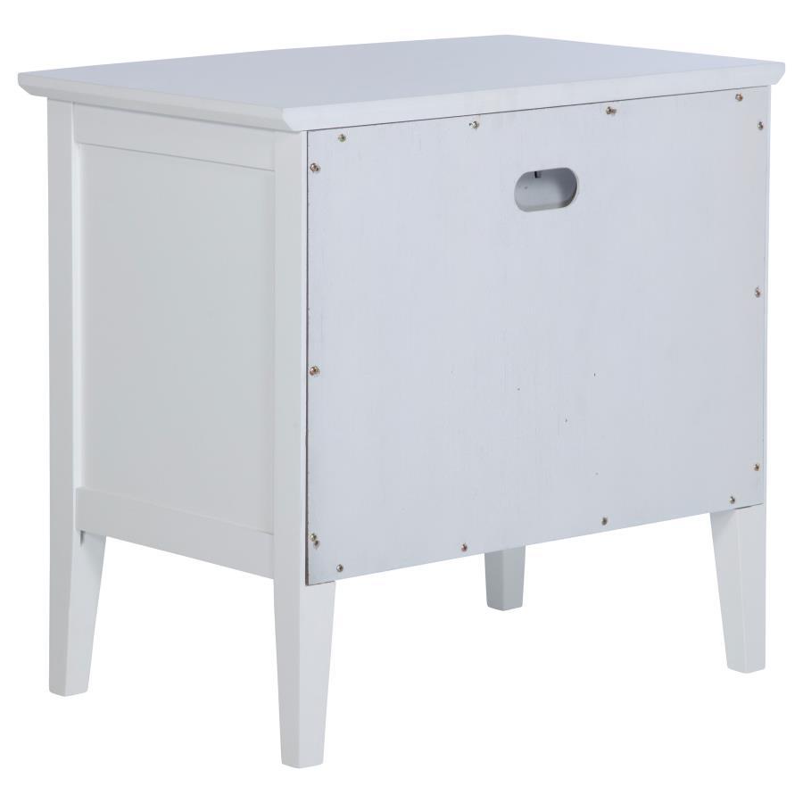 Bexhill - 1-Drawer Nightstand Bedside Table - White by Coaster Fine Furniture | Bel Furniture
