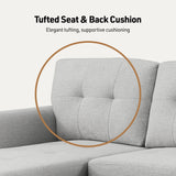 Lucca - Linen Reversible Sleeper Sectional Sofa With Storage Chaise