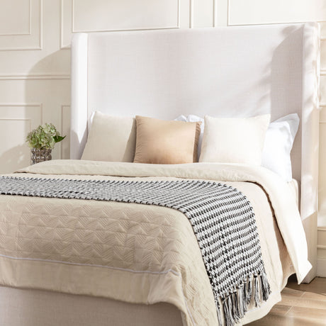 Harper - Tall Headboard Upholstered Bed / High Headboard / Elegant Simplicity / No Box Spring Needed - view 16