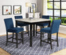 Lennon - Counter Height Table Set Blue 5 Pc. Table, 4 Chairs by Crown Mark | Bel Furniture