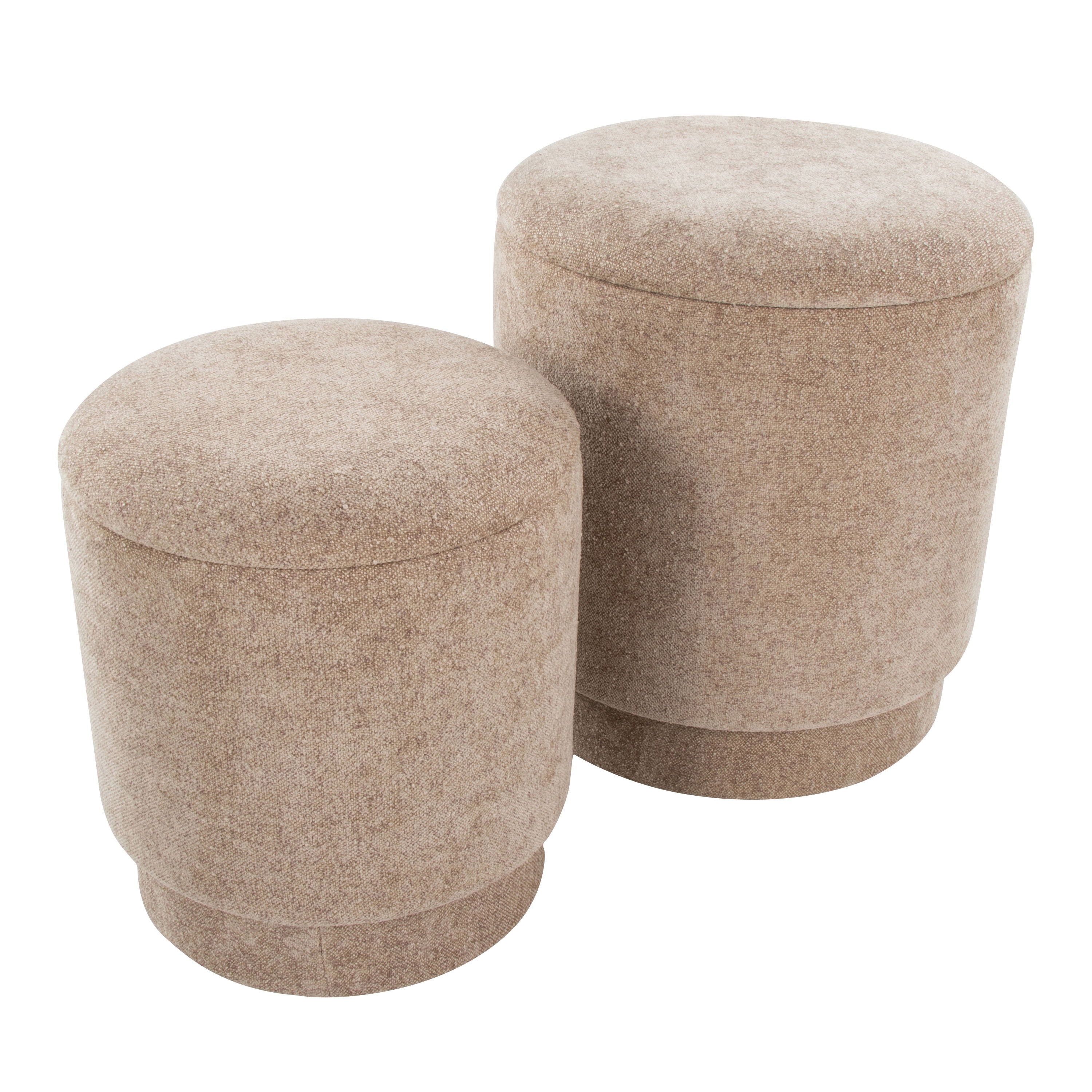 Marla - Upholste Contemporary Ottoman Set