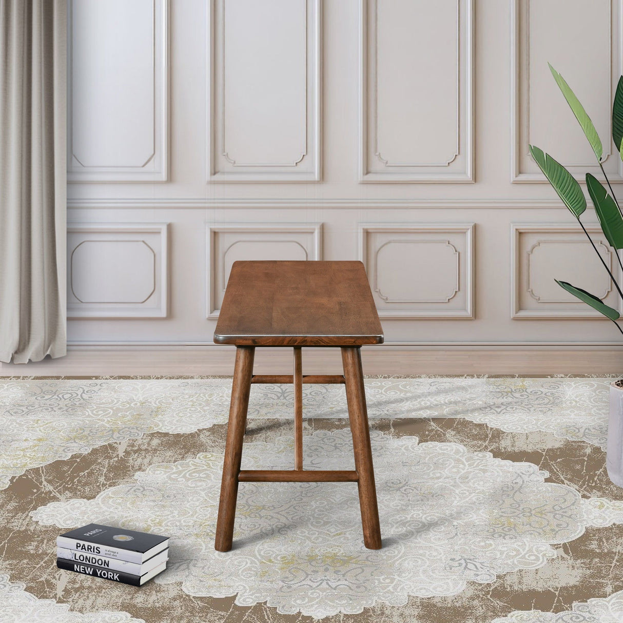 Molly - Bench - Walnut Brown by Ashcroft Furniture | Bel Furniture