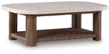 Dolan Creek - Rectangular Cocktail Table - Beige / Brown