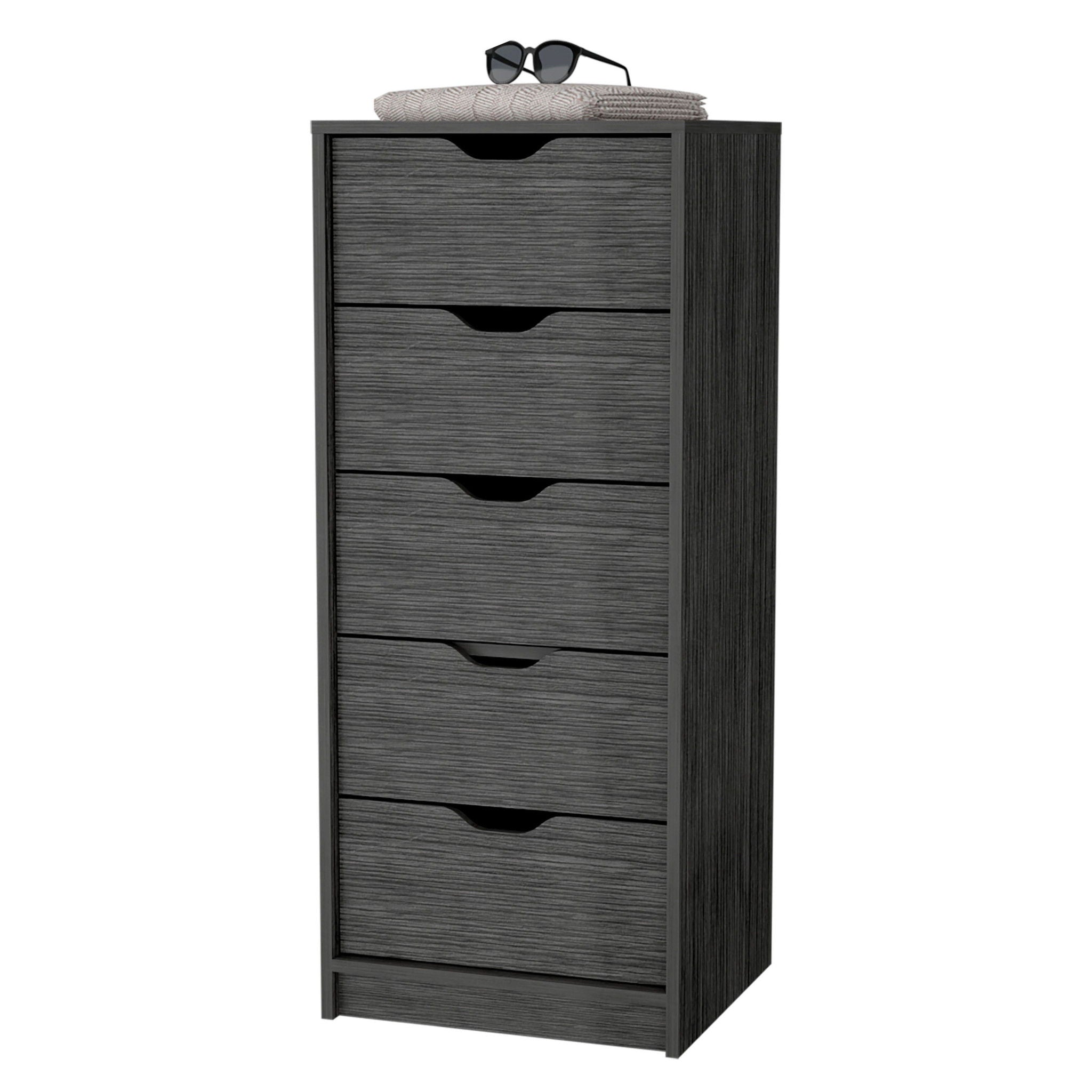 Five Drawer Standard Chest - Gray