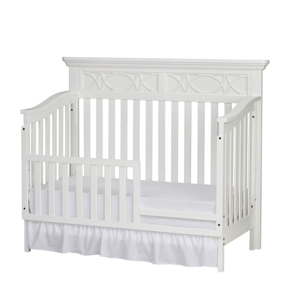 Solid And Manufactured Wood Standard Four In One Convertible Crib - White