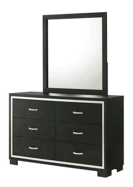 Gennro - Dresser Black Dresser & Mirror by Crown Mark | Bel Furniture