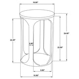 Berkeley - Round Marble Top Side Table - White And Brown by Coaster Fine Furniture | Bel Furniture