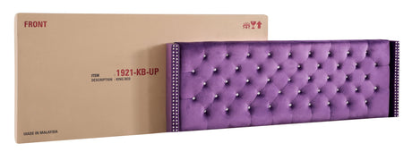 Upholstered Nailhead Trim Chic Bed - view 26